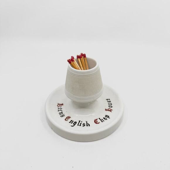 Vintage "Keen's English Chop House" Ceramic Advertising Match Striker - Picture 1 of 6